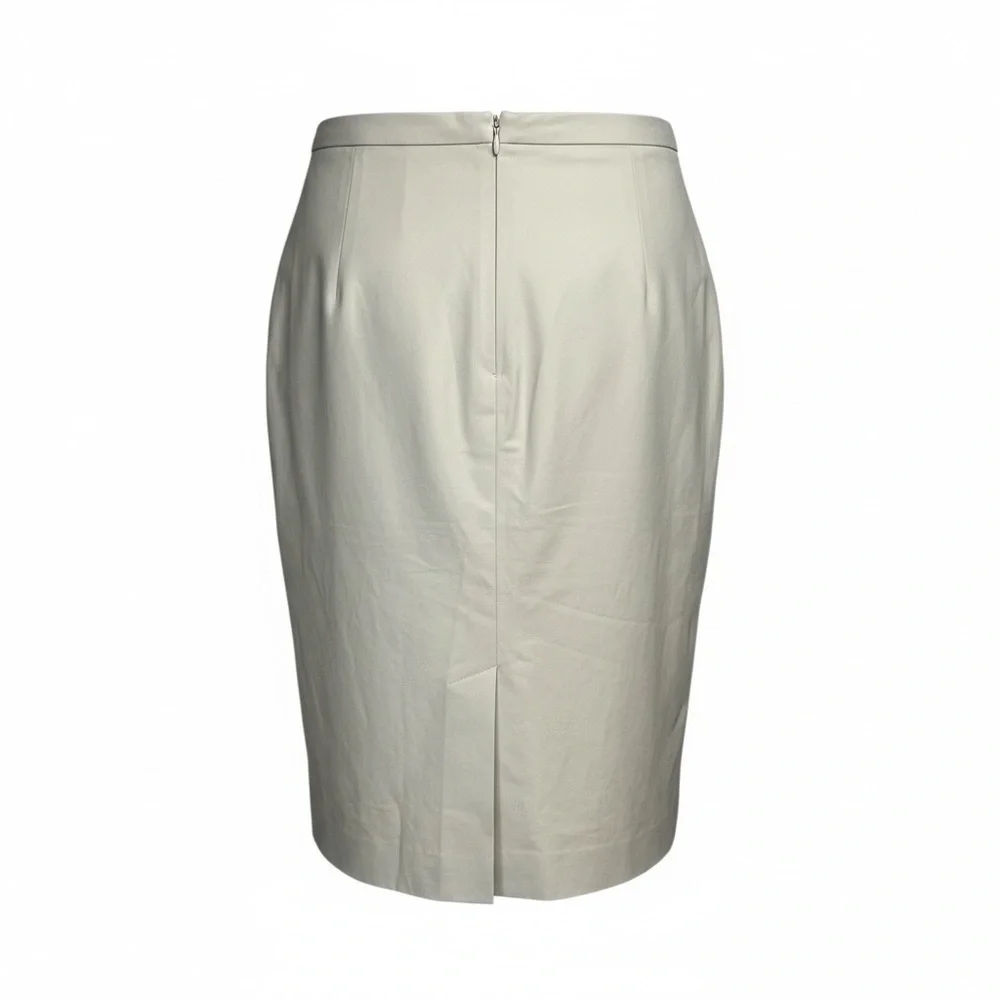 Brooks Brothers Cream Pencil Skirt Size 8 Woven in Italy Classic Tailored Khaki